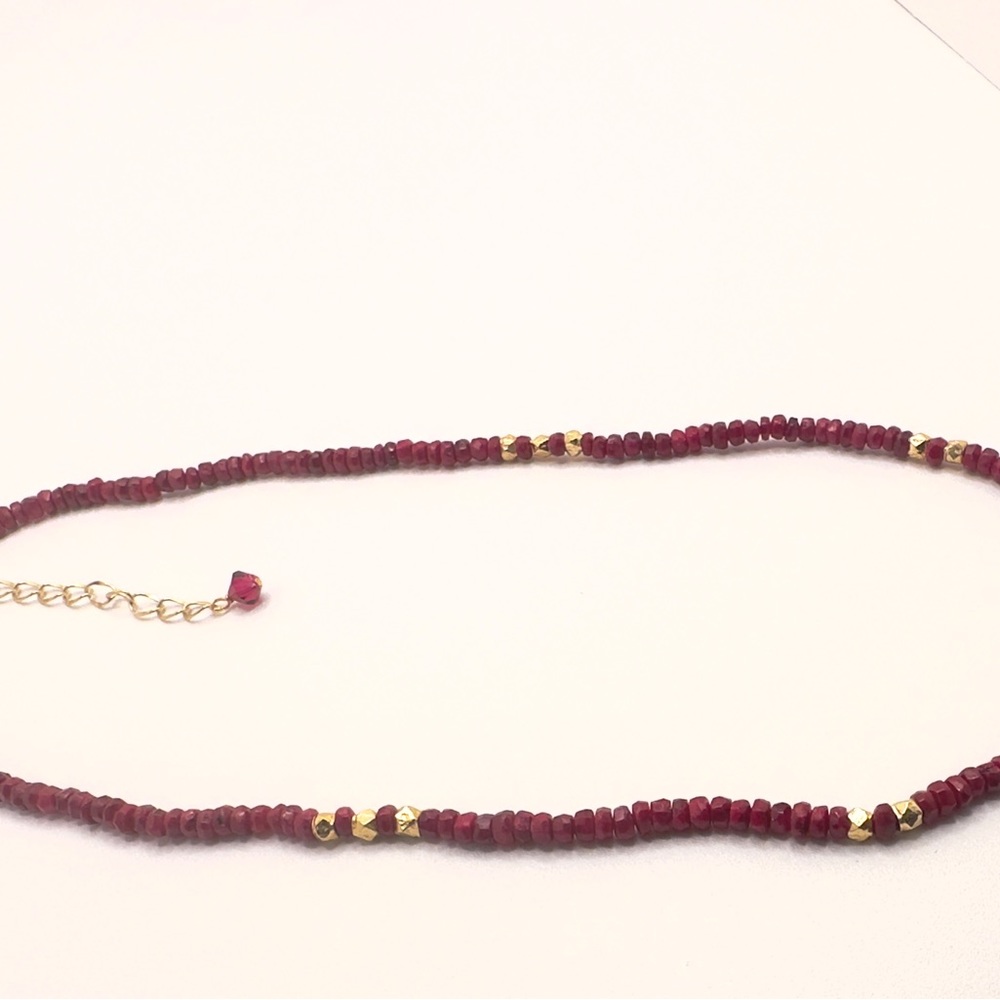 Minimalist Genuine Ruby Handcrafted Necklace - image 3